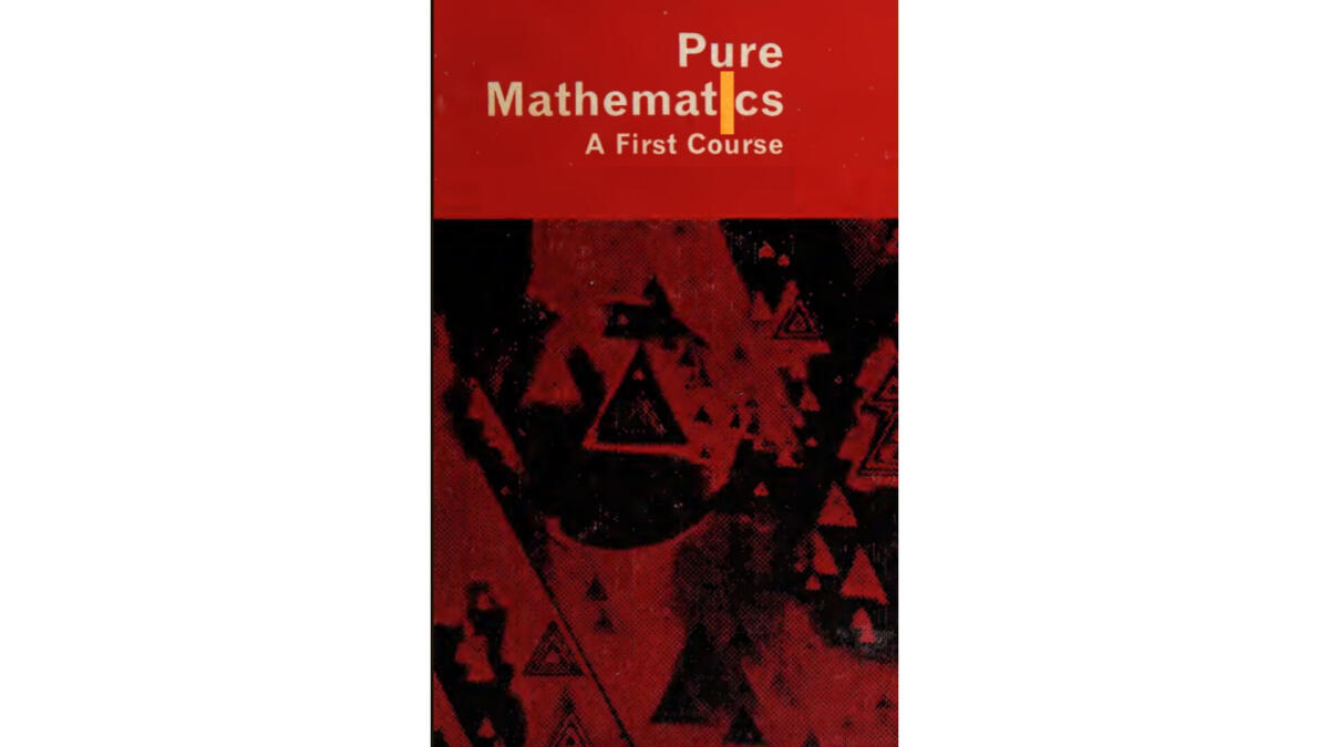 Pure Mathematics-A First Course 1