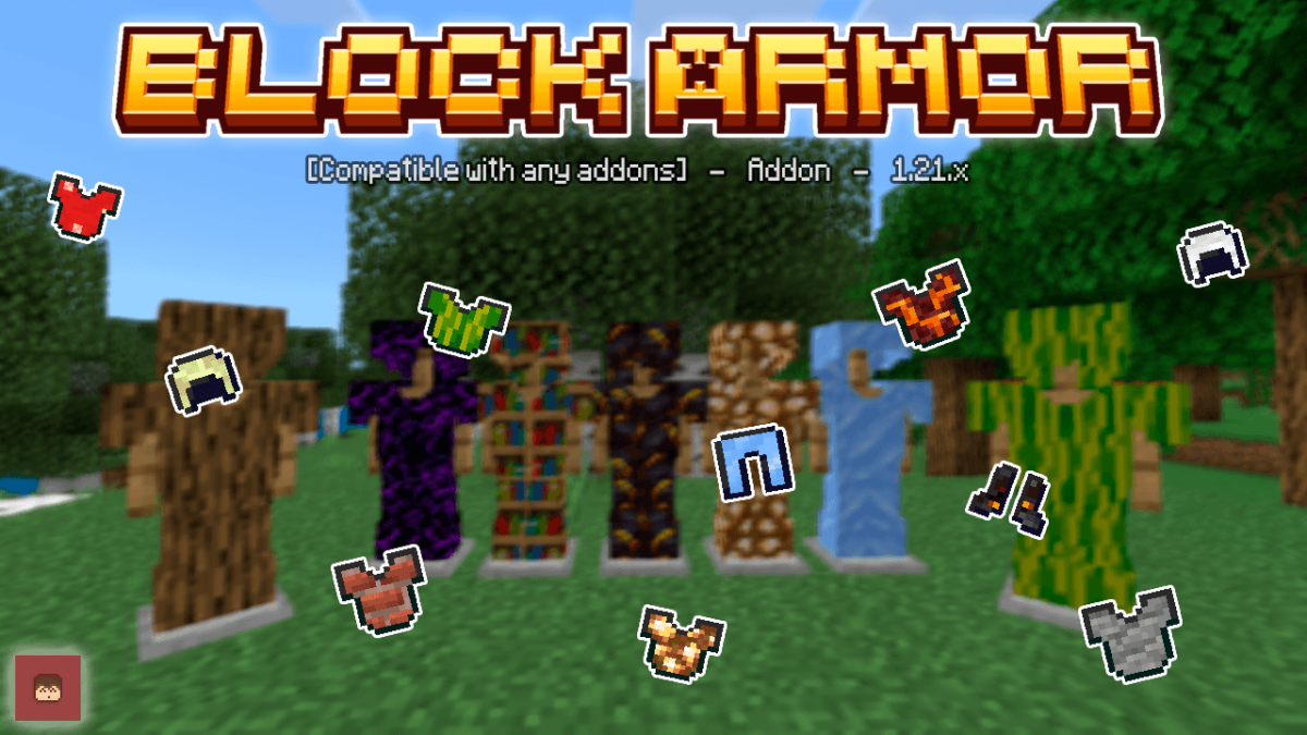 Blockarmor Addon V1.9.1 Resources Pack For Minecraft Bedrock 1